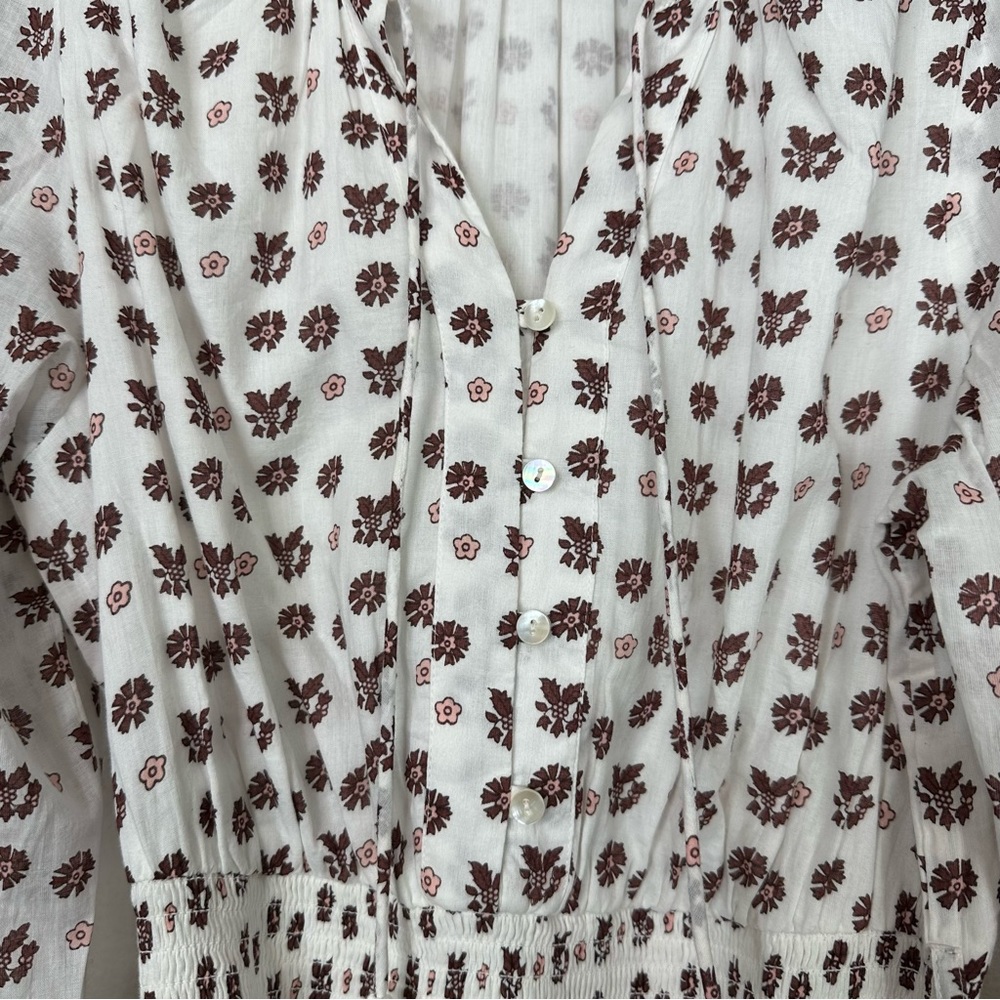 Cleobella Blakely midi dress cottagecore prairie bohemian floral v neck casual - Picture 8 of 13